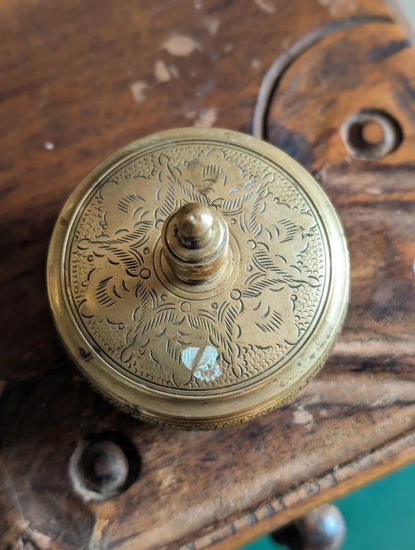 Vintage Mini Brass Trinket Pot - Image 3