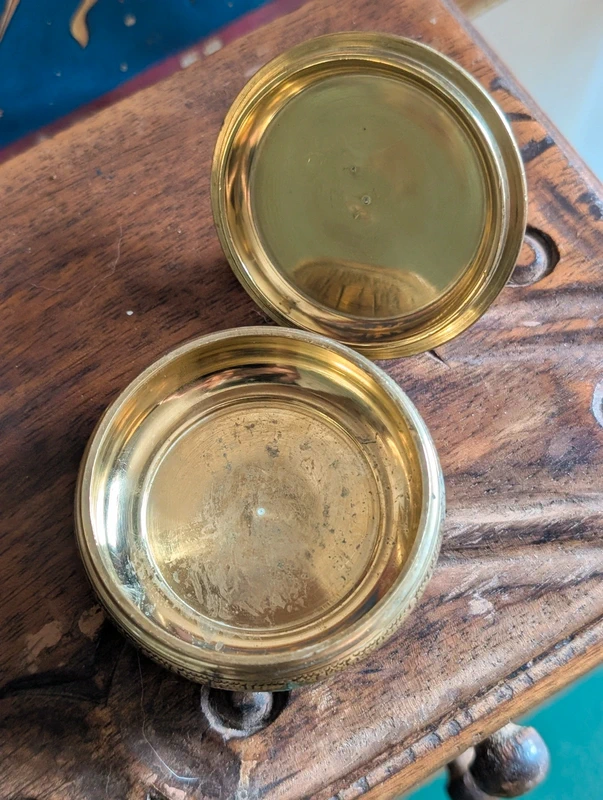 Vintage Mini Brass Trinket Pot - Image 4