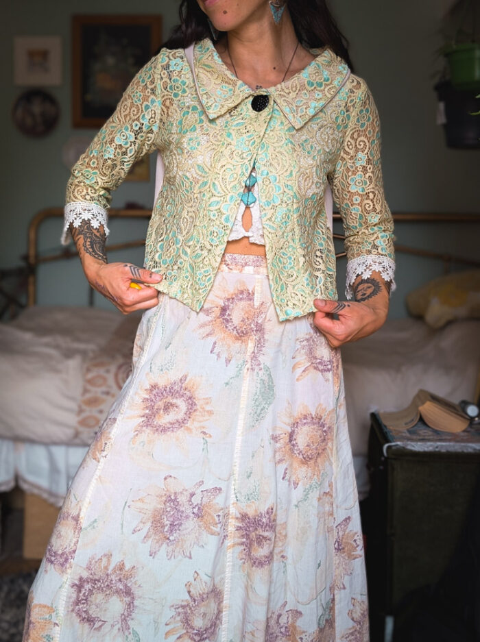 Italian Vintage Lace Blouse - Image 7