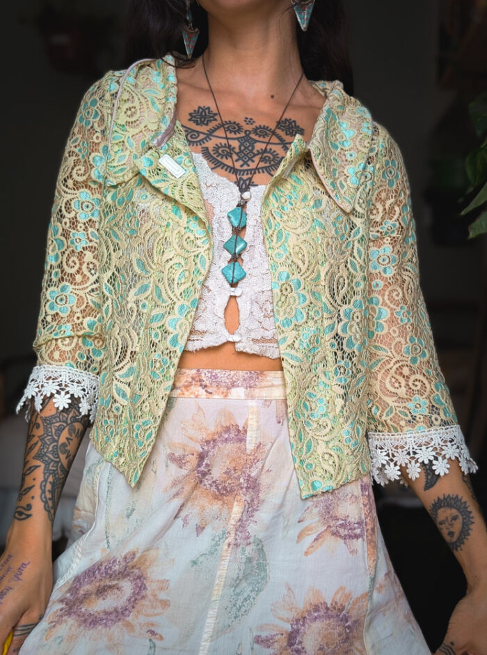 Italian Vintage Lace Blouse