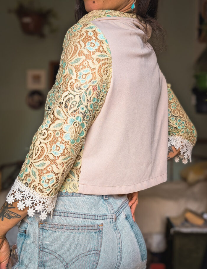 Italian Vintage Lace Blouse - Image 4