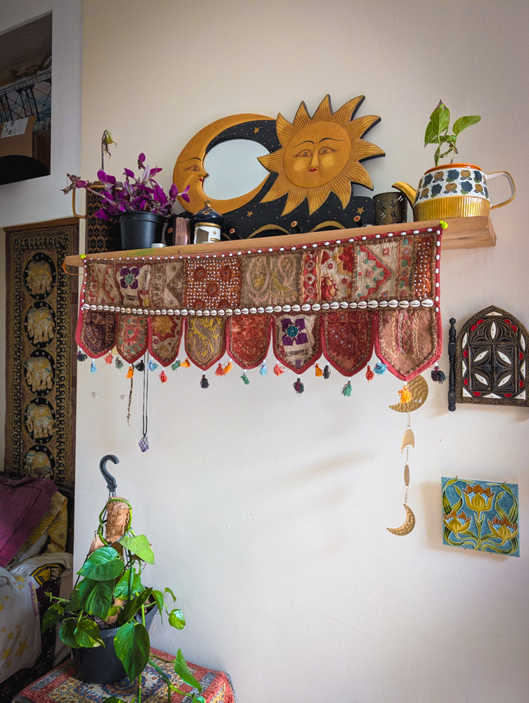 Vintage Earthy Embroidered Indian Toran - Image 5