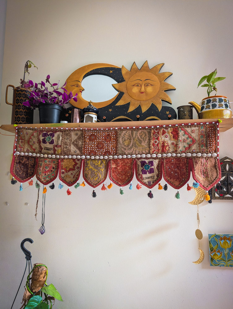 Vintage Earthy Embroidered Indian Toran - Image 3