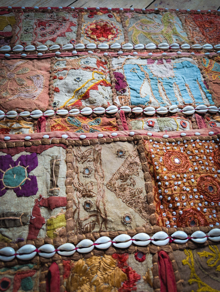 Vintage Earthy Embroidered Indian Toran - Image 6