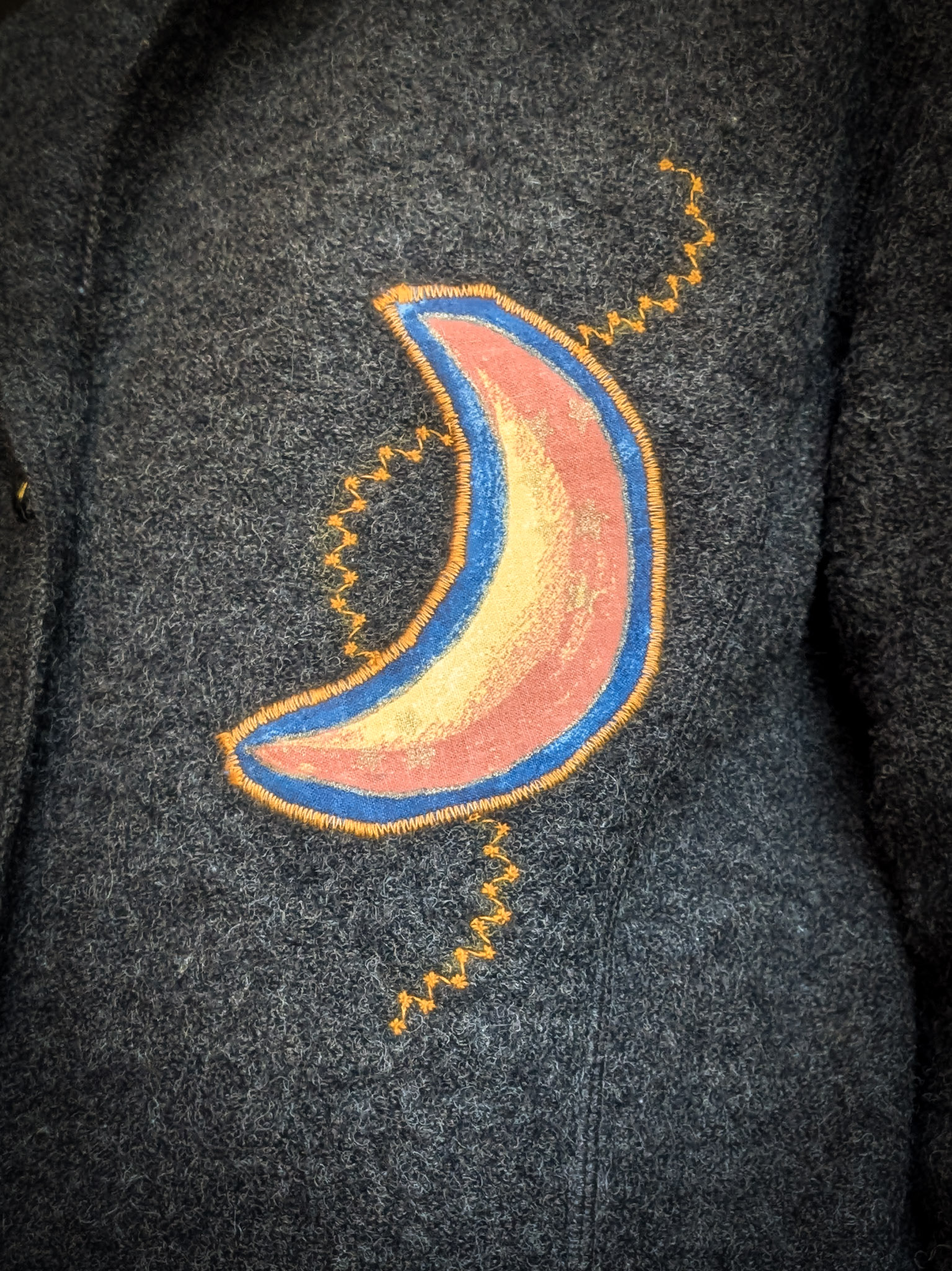 Reworked Grey Celestial Patch Cardigan - Image 3