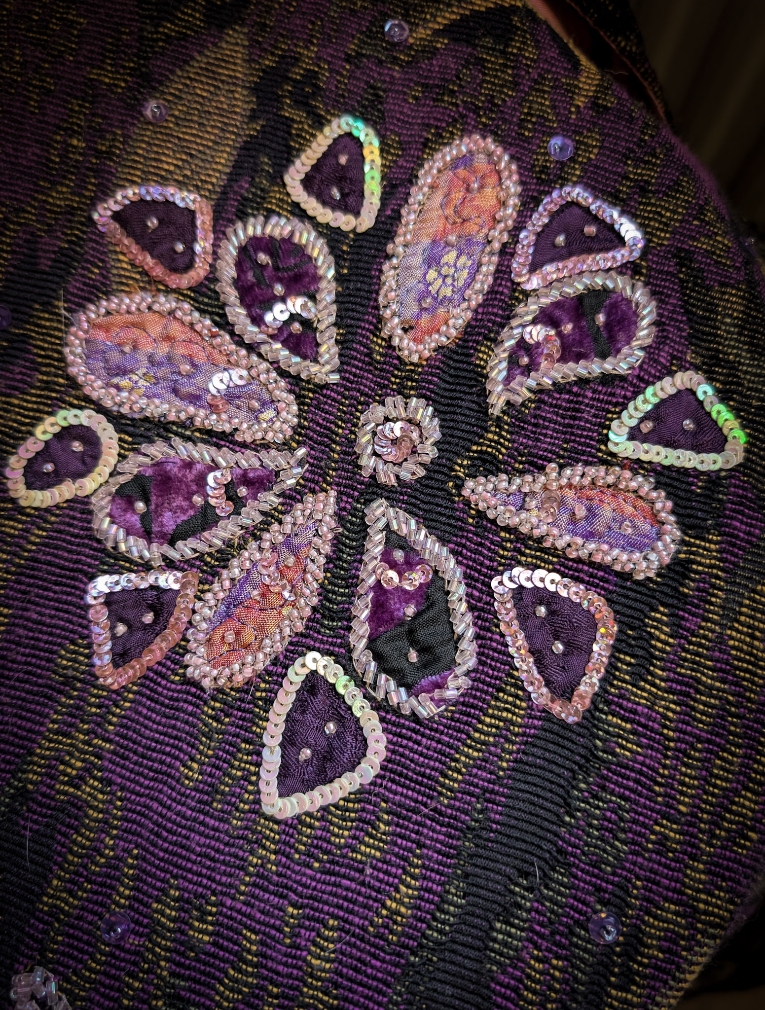 Vintage Purple Embellished Jacket - Image 8