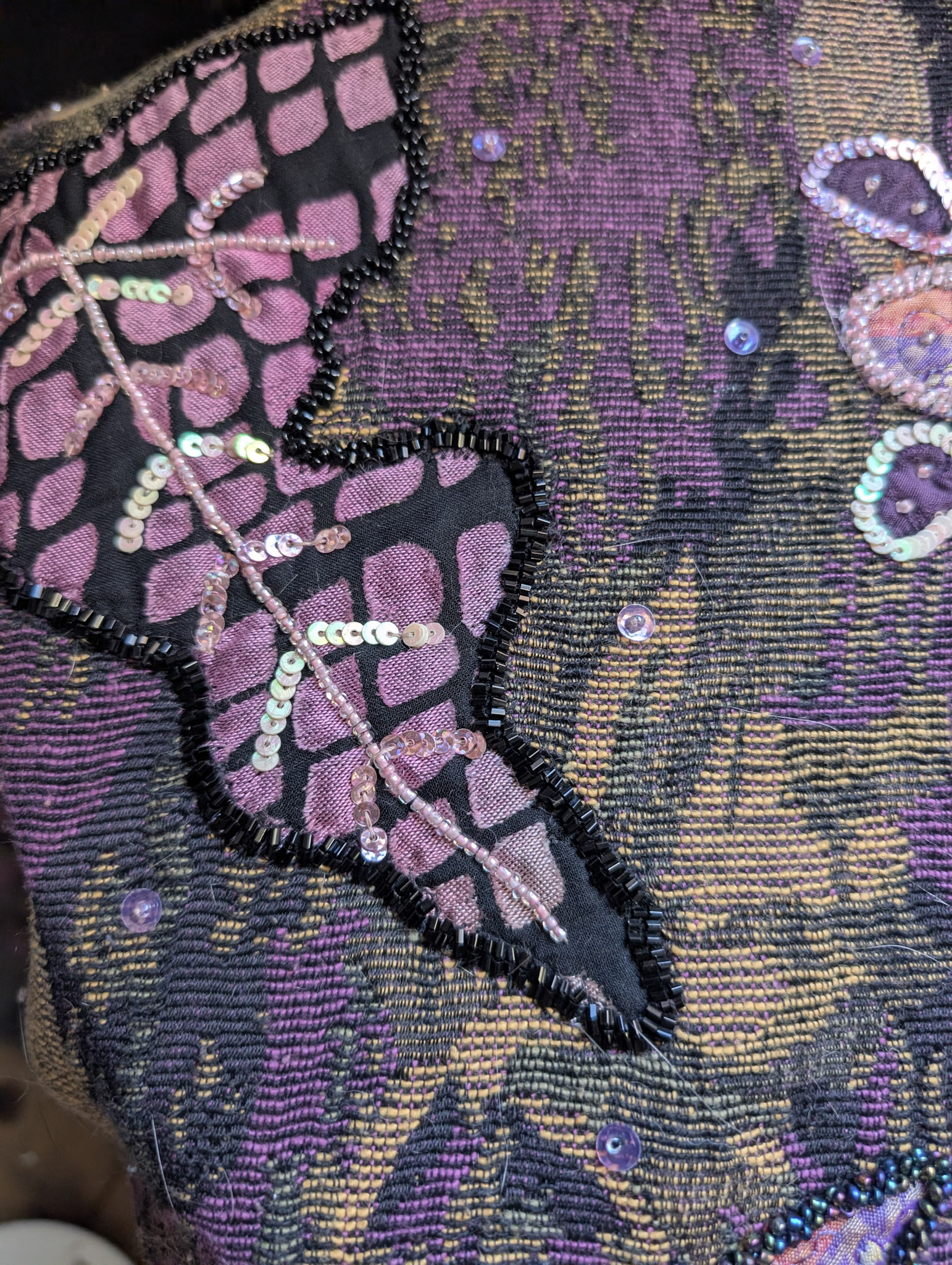 Vintage Purple Embellished Jacket - Image 9