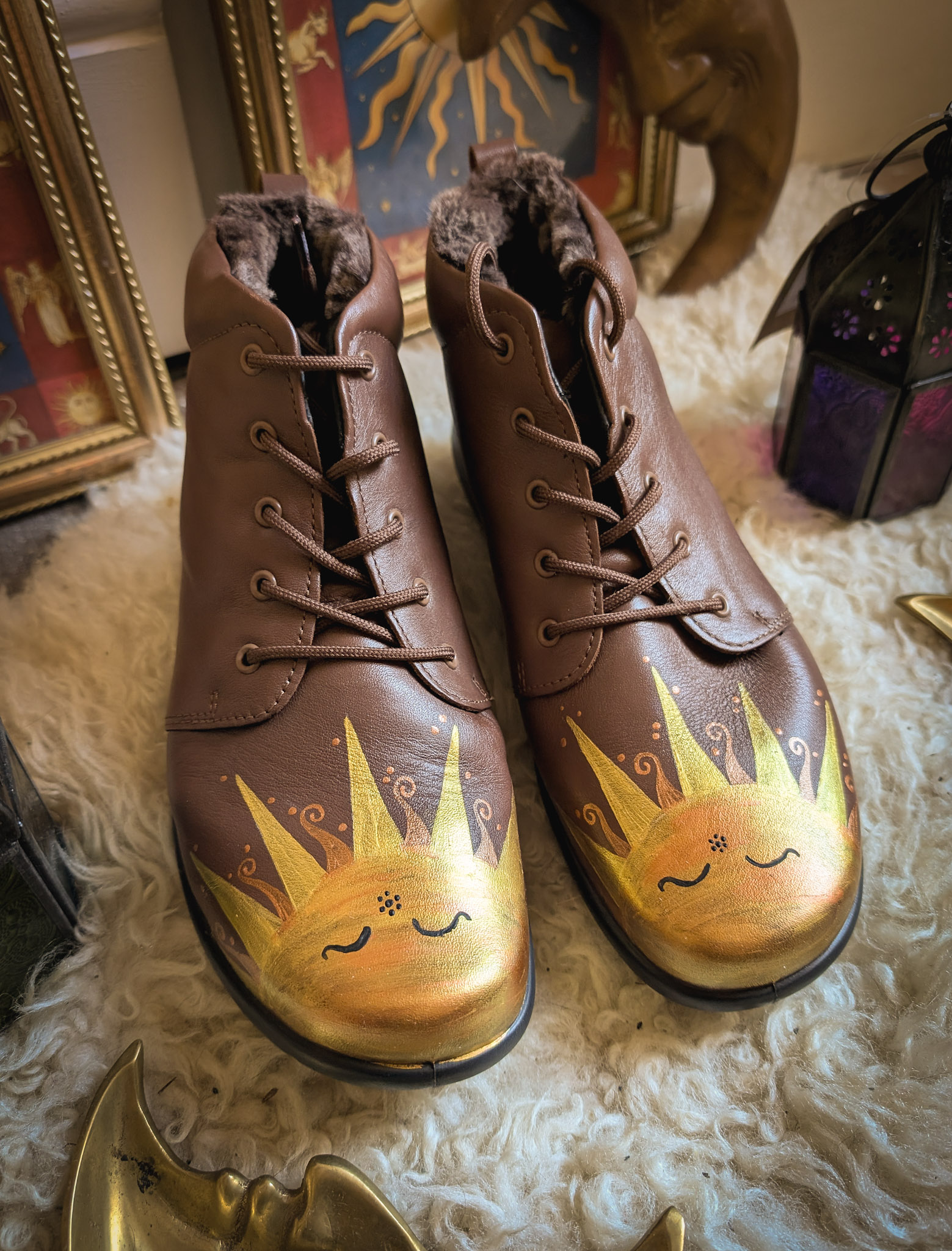 Reworked Brown Sun Boots