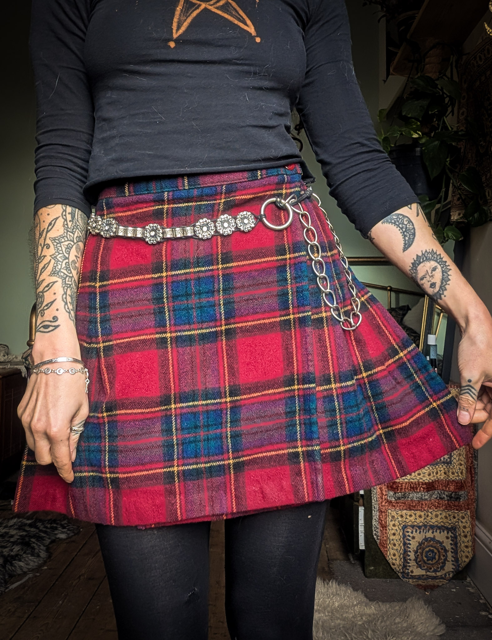Vintage Tartan Mini Skirt - Image 2