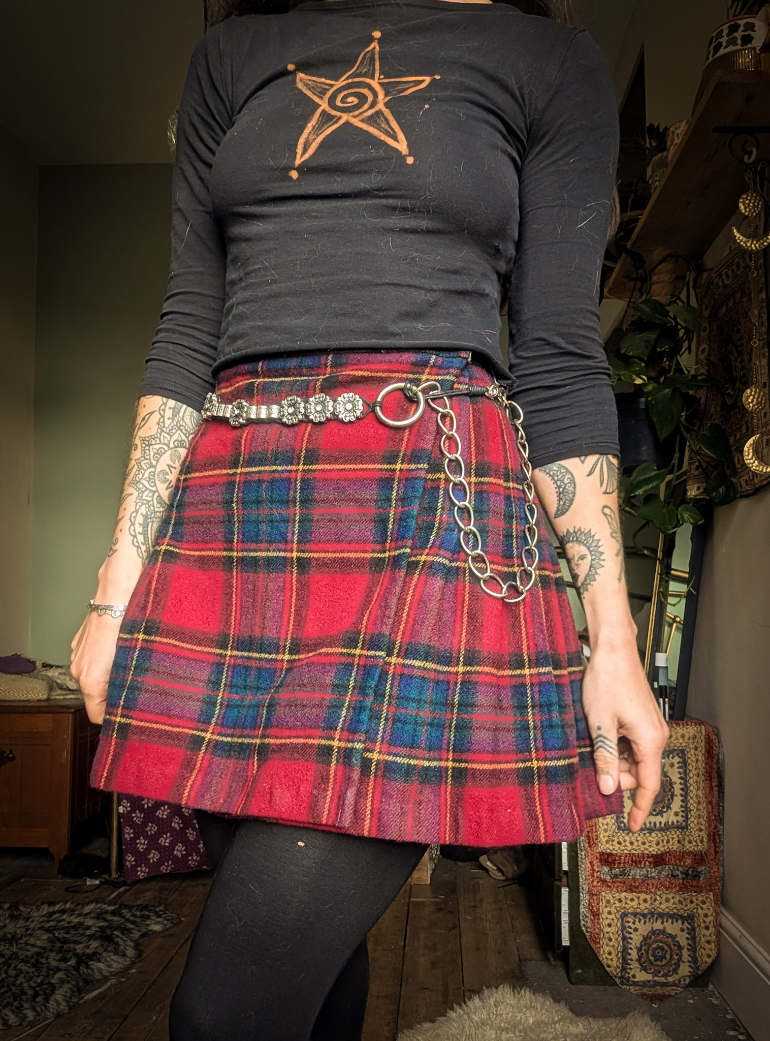 Vintage Tartan Mini Skirt