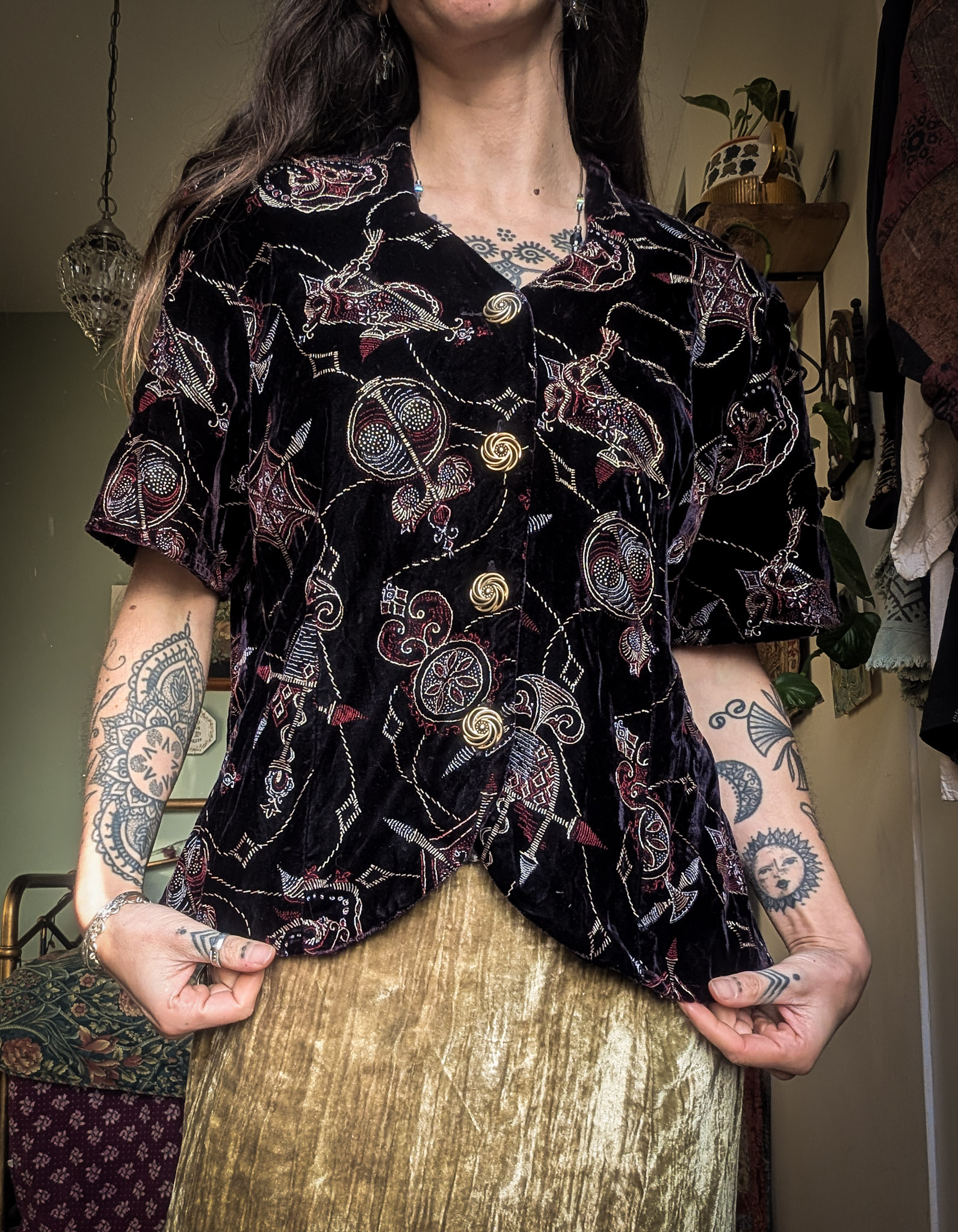 Vintage Short Sleeved Velvet Jacket
