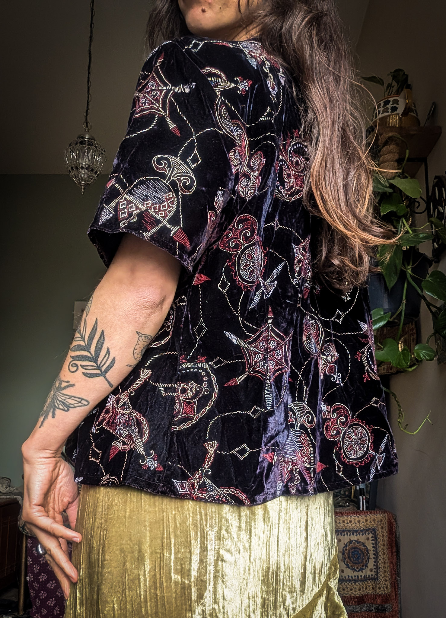 Vintage Short Sleeved Velvet Jacket - Image 2