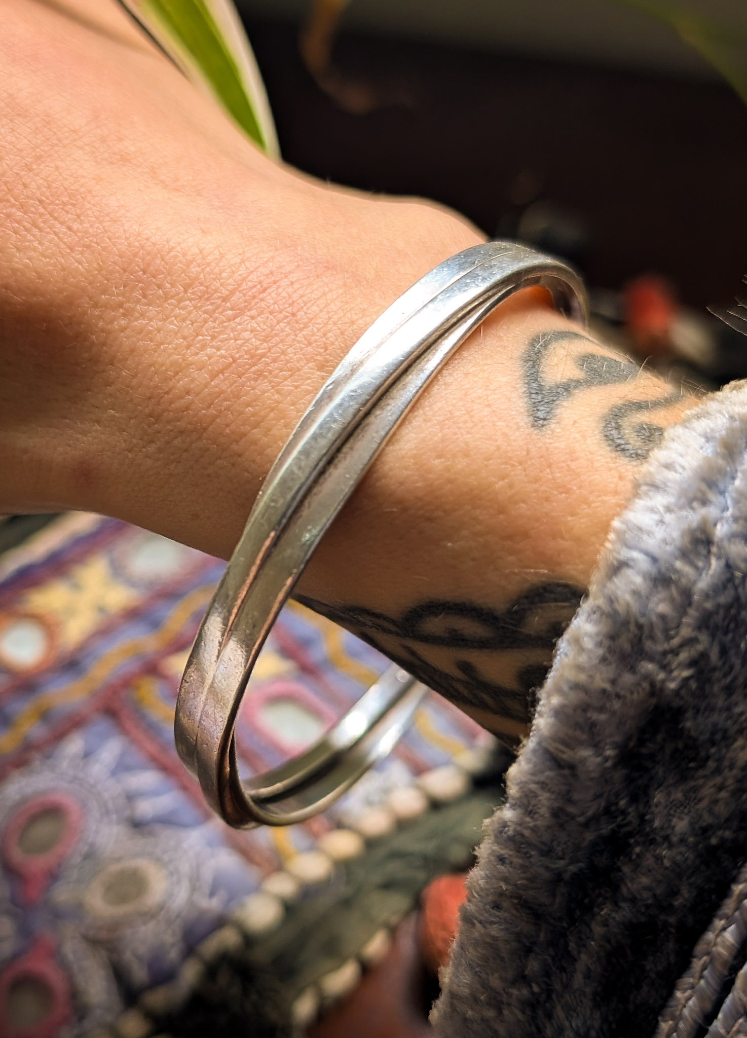 925 Solid Silver Bangle