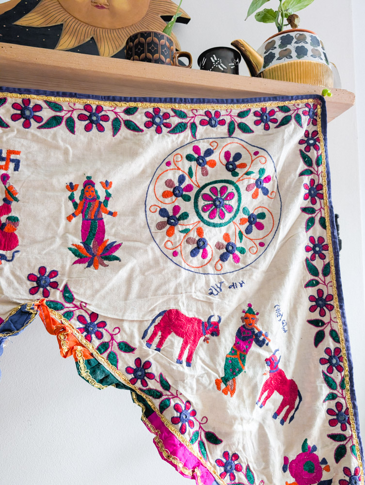 Vintage Indian Embroidered Toran - Image 4