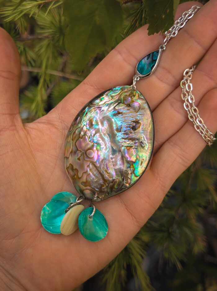 Upcycled Abalone Shell Necklace