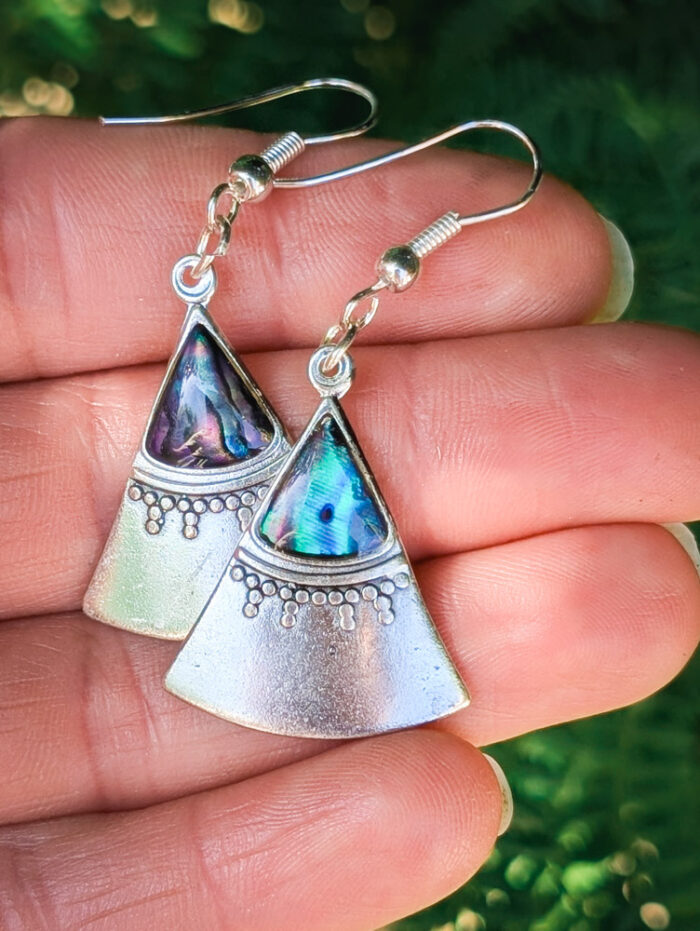 Vintage Triangle Tribal Earrings - Image 3