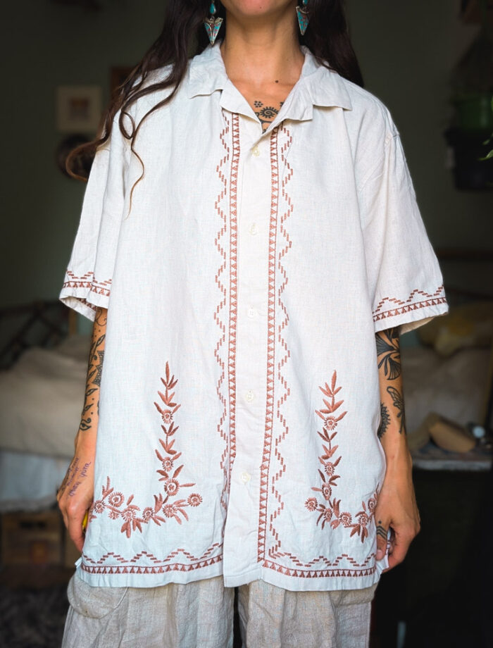 A+F Embroidered Linen Shirt