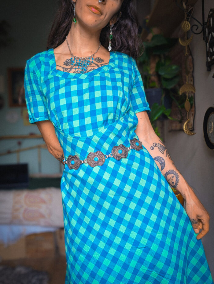 Adini Checkered Dress