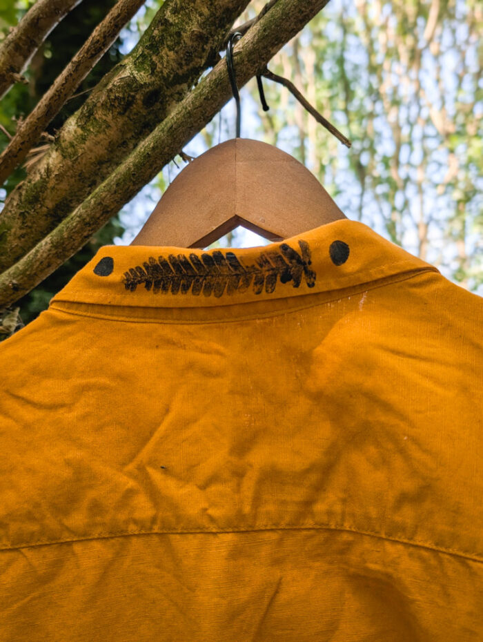 Reworked Fern Print Linen Shirt - Image 2