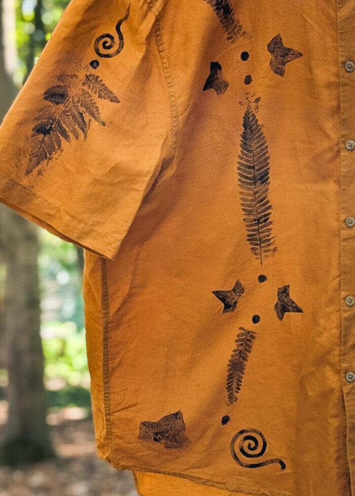 Reworked Fern Print Linen Shirt - Image 4