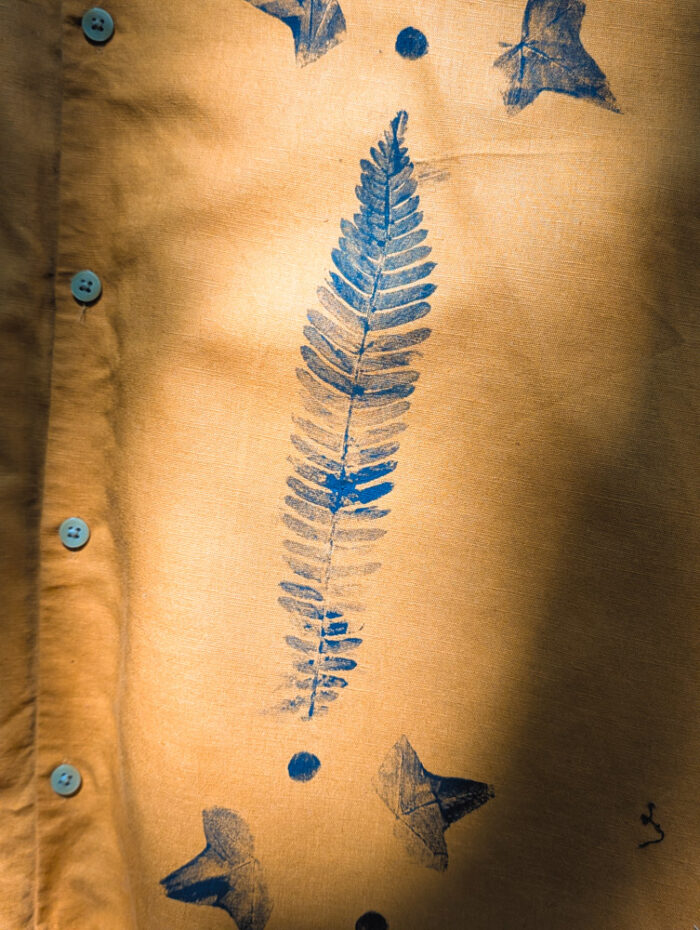 Reworked Fern Print Linen Shirt - Image 6