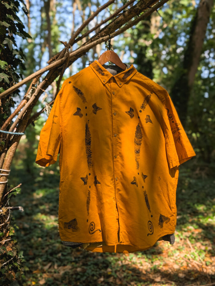 Reworked Fern Print Linen Shirt - Image 9