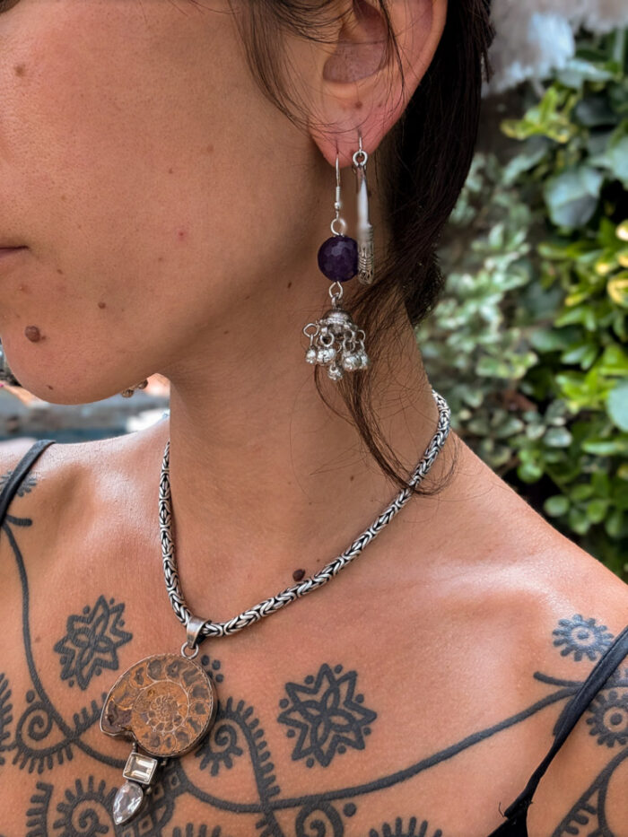 Bohemian Faceted Amethyst Earrings - Image 2