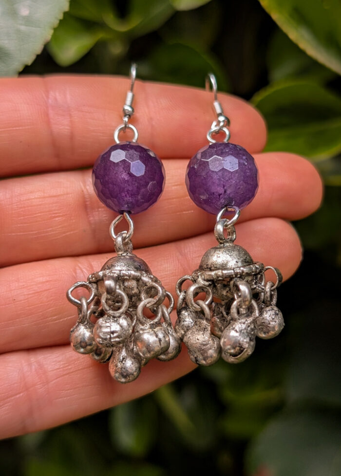 Bohemian Faceted Amethyst Earrings