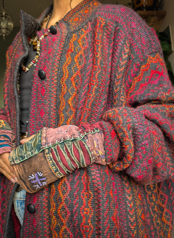 Vintage Autumnal Chunky Cardigan / Jacket - Image 2