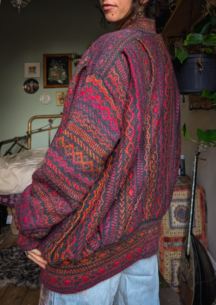Vintage Autumnal Chunky Cardigan / Jacket - Image 5