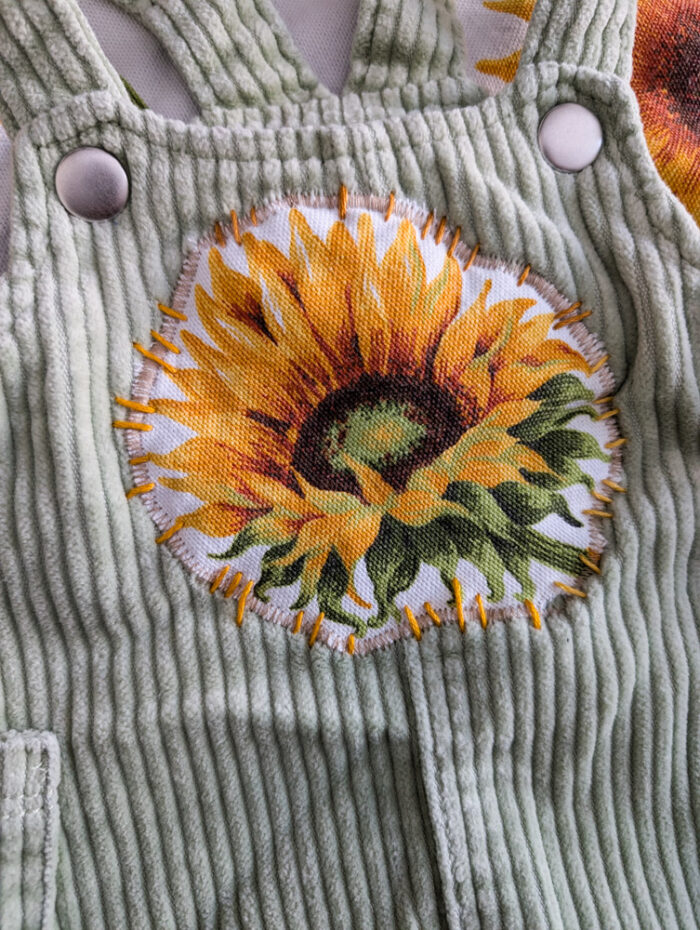 Baby Sunflower Cord Dress - Image 5