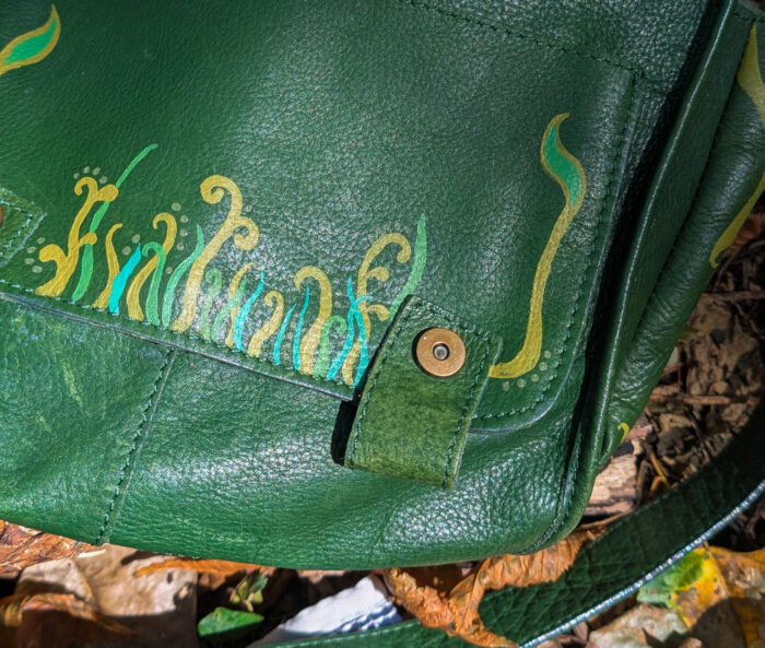 Handpainted Mushroom Satchel - Image 7