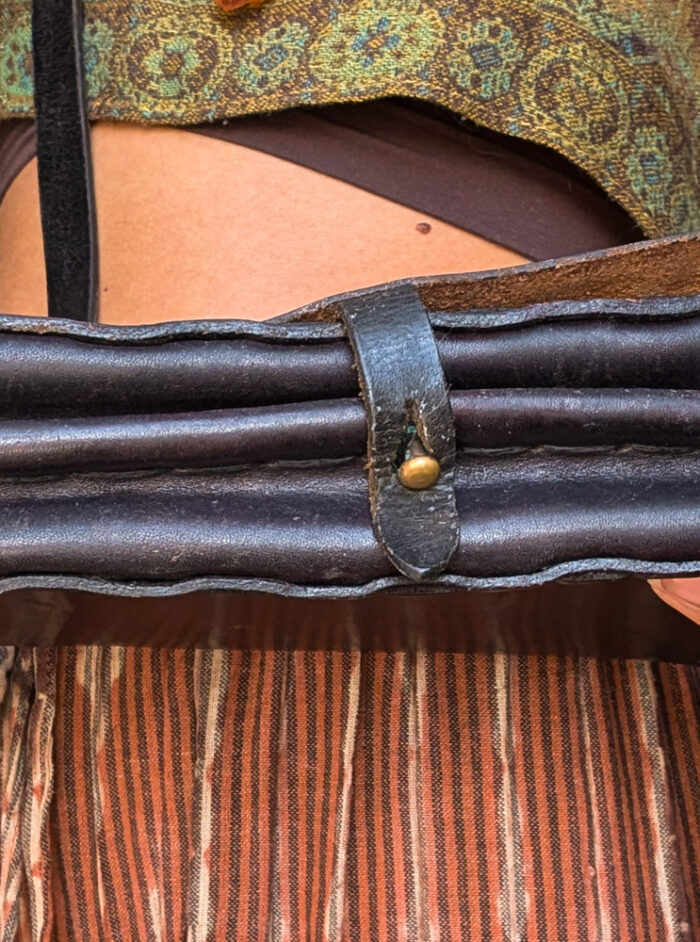 Handpainted Tooled Leather Handbag - Image 2