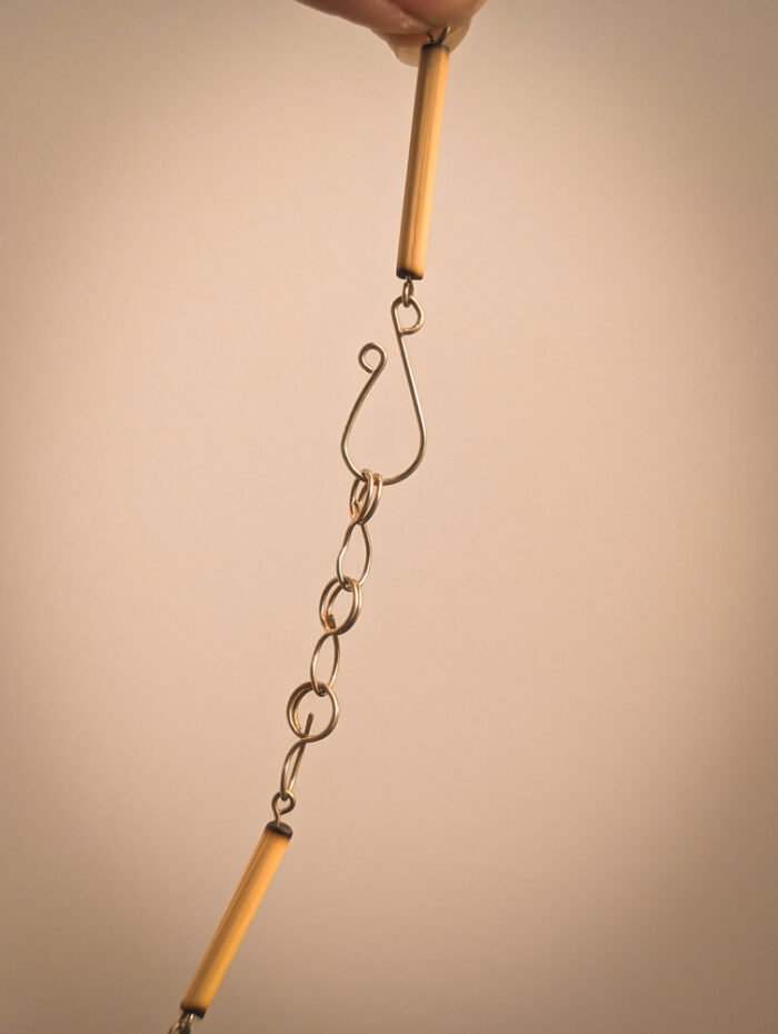 Peruvian Bamboo Gemstone Choker - Image 4