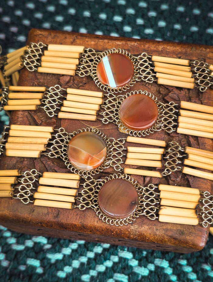 Peruvian Bamboo Gemstone Choker - Image 2