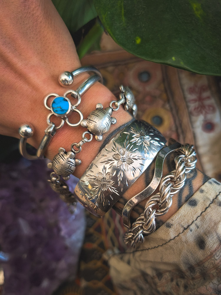 Vintage 925 Silver Torque Bangle - Image 2