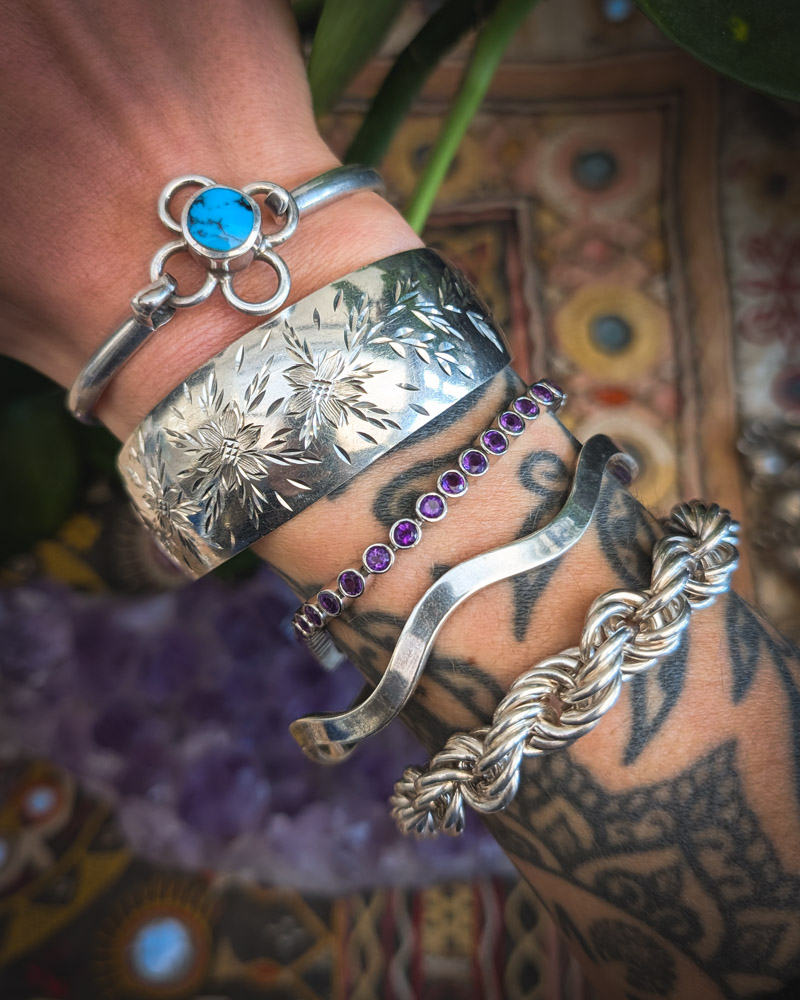 Vintage 925 Silver Tennis Bracelet - Image 2