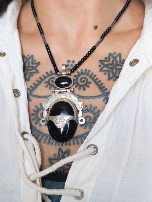 Berber Onyx & Silver Necklace - Image 6