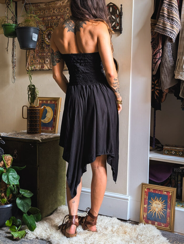 Black Hanky Hem 2-in-1 Dress / Skirt - Image 6