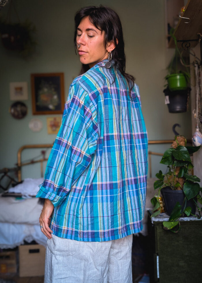 Vintage French Checkered Jacket - Image 2