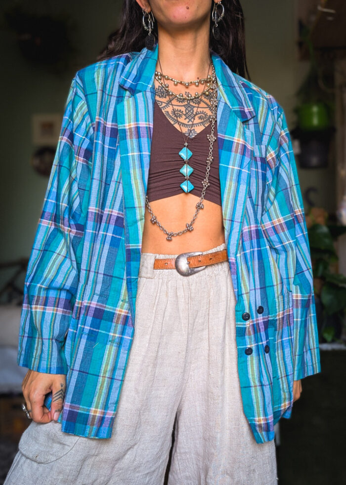 Vintage French Checkered Jacket