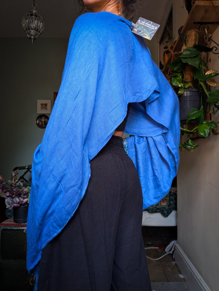 Upcycled Blue Beaded Oversize Top - Image 3