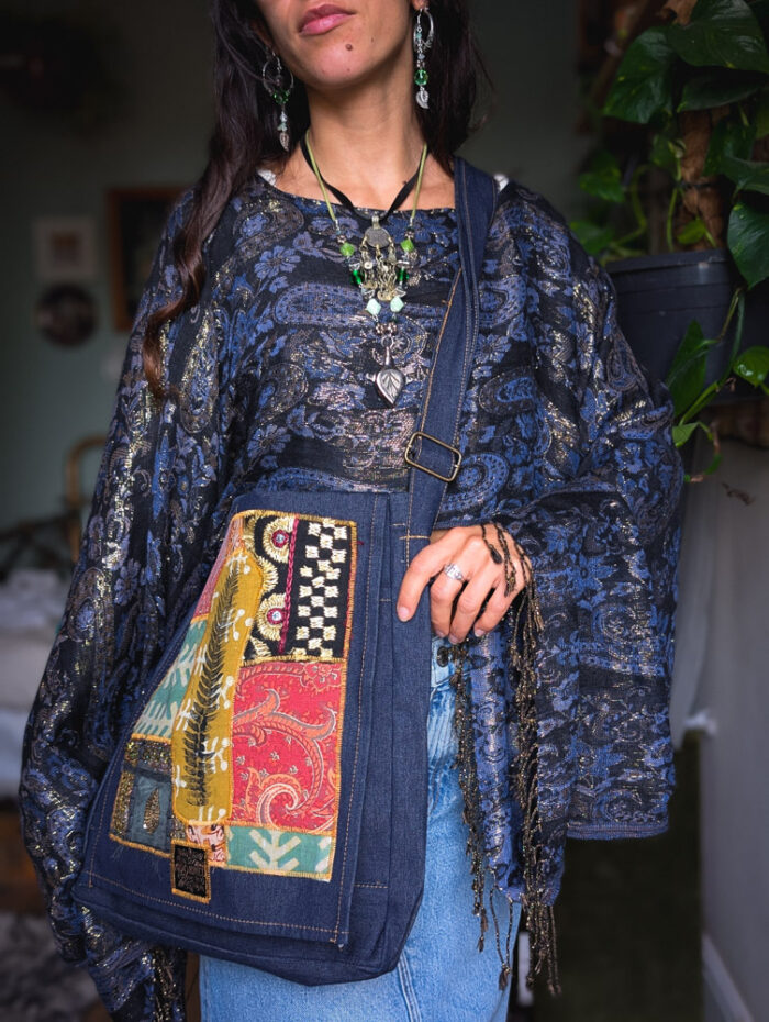 Upcycled Blue Paisley Fairy Top - Image 3