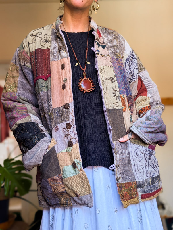 Blue Patchwork Jacket - Image 5