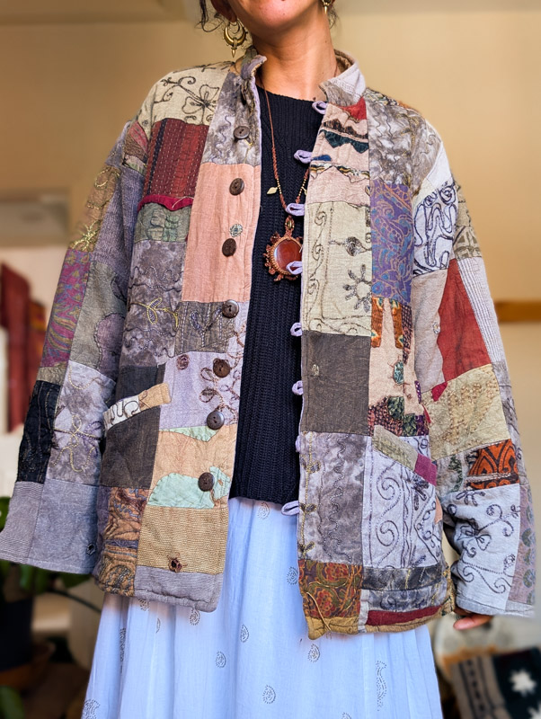 Blue Patchwork Jacket