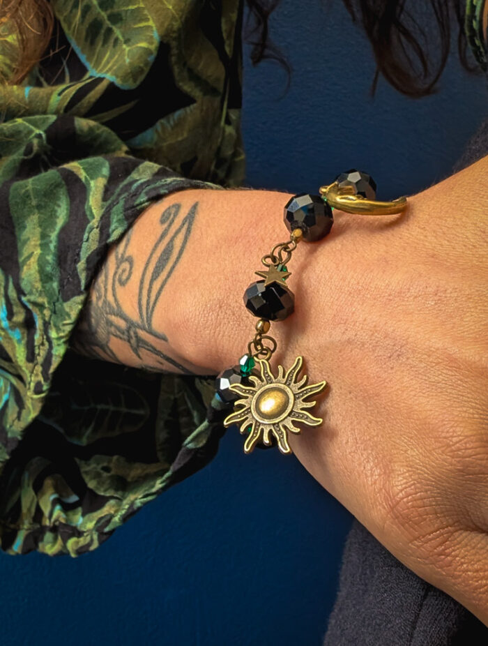 Bronze & Black Celestial Charm Bracelet - Image 2