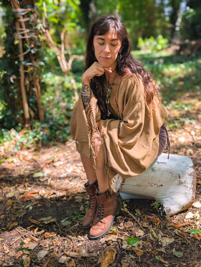 Upcycled Brown Oversized Top - Image 2
