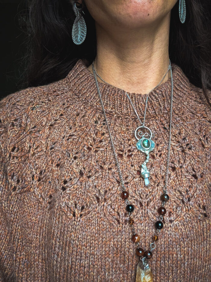 Handknitted Brown Jumper - Image 3