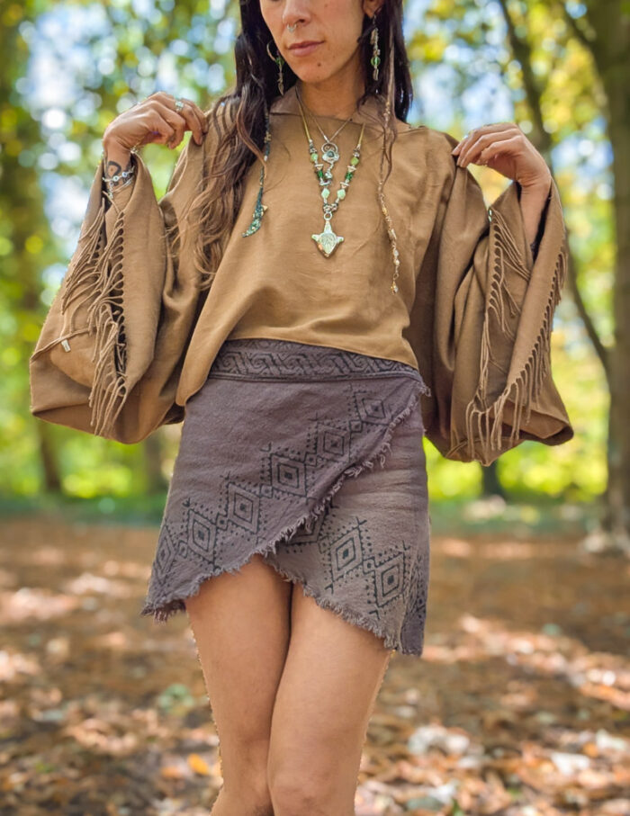 Upcycled Brown Oversized Top