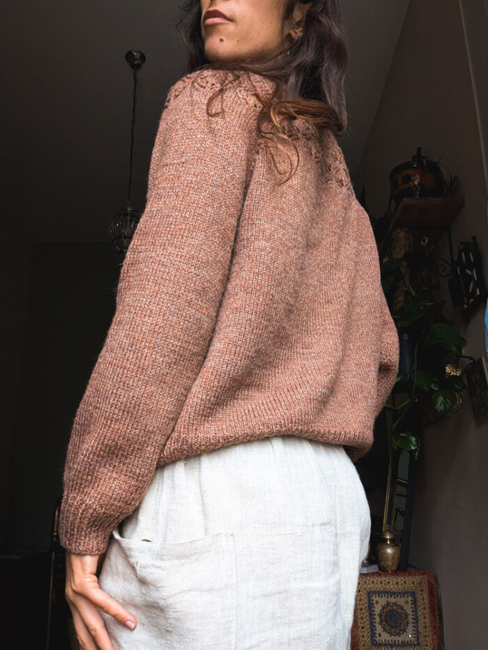 Handknitted Brown Jumper - Image 4